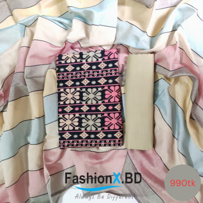 Aarong Cotton Three Piece Unstitched