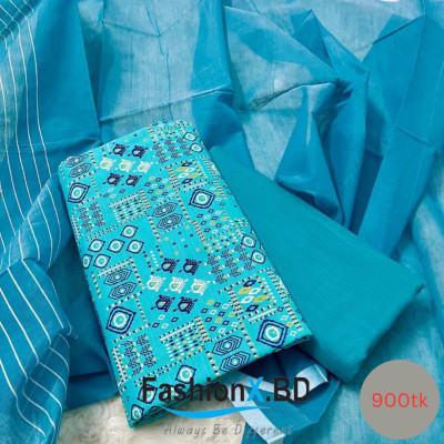 Aarong Cotton Three Piece Unstitched