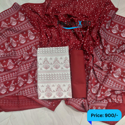 Aarong Cotton Three Piece Unstitched