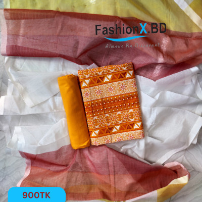 Aarong Cotton Three Piece Unstitched