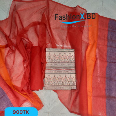 Aarong Cotton Three Piece Unstitched