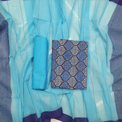 Aarong Cotton Three Piece unstitched